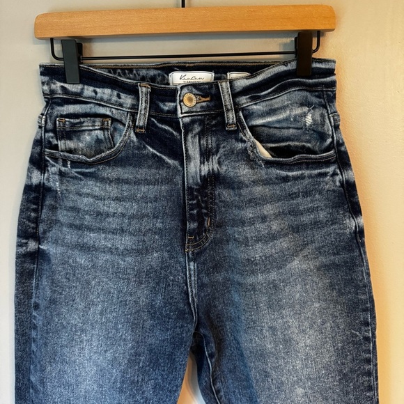 Kancan Signature Y2K High Rise Acid Wash Baggy Fit Tapered Leg Jeans Size 27 - Picture 4 of 7